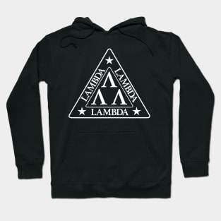 Lambda Lambda Lambda Fraternity Tee WHT LOGO Hoodie